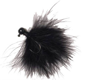 2017 4 Top Lures Flies Baits For Trouts Black Marabou Jig