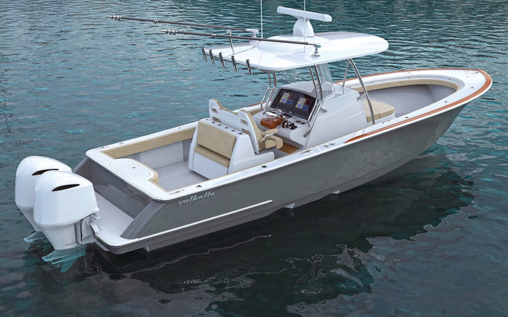 2019 3 Vikings New Center Console V33 Aft Quarter Water