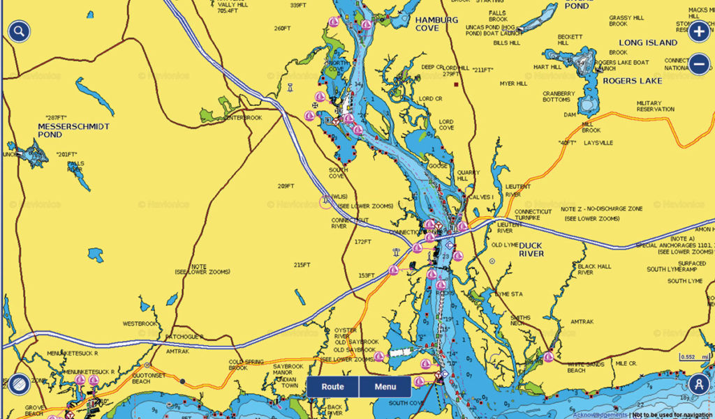 Map of lower Connecticut