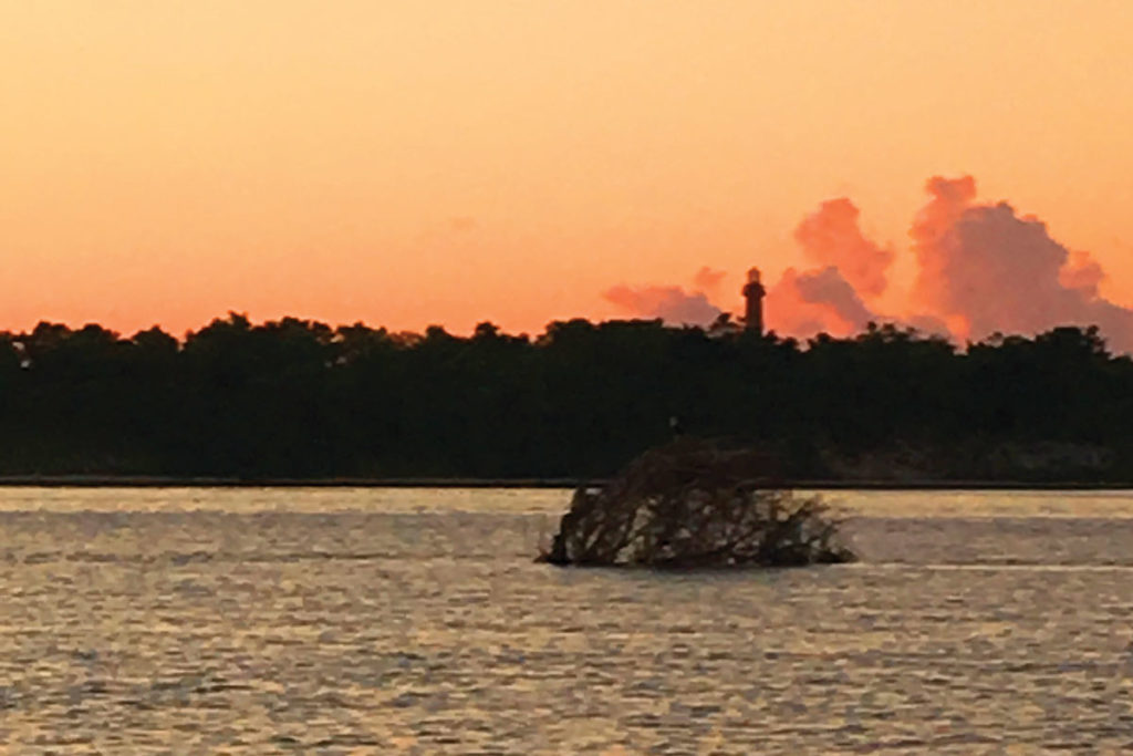 Sunset on the backbay during late spring
