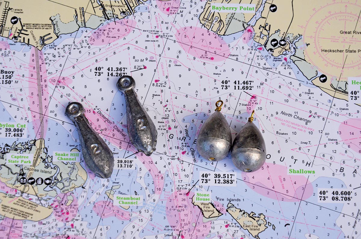 ROUND and BANK SINKERS for porgy fishing