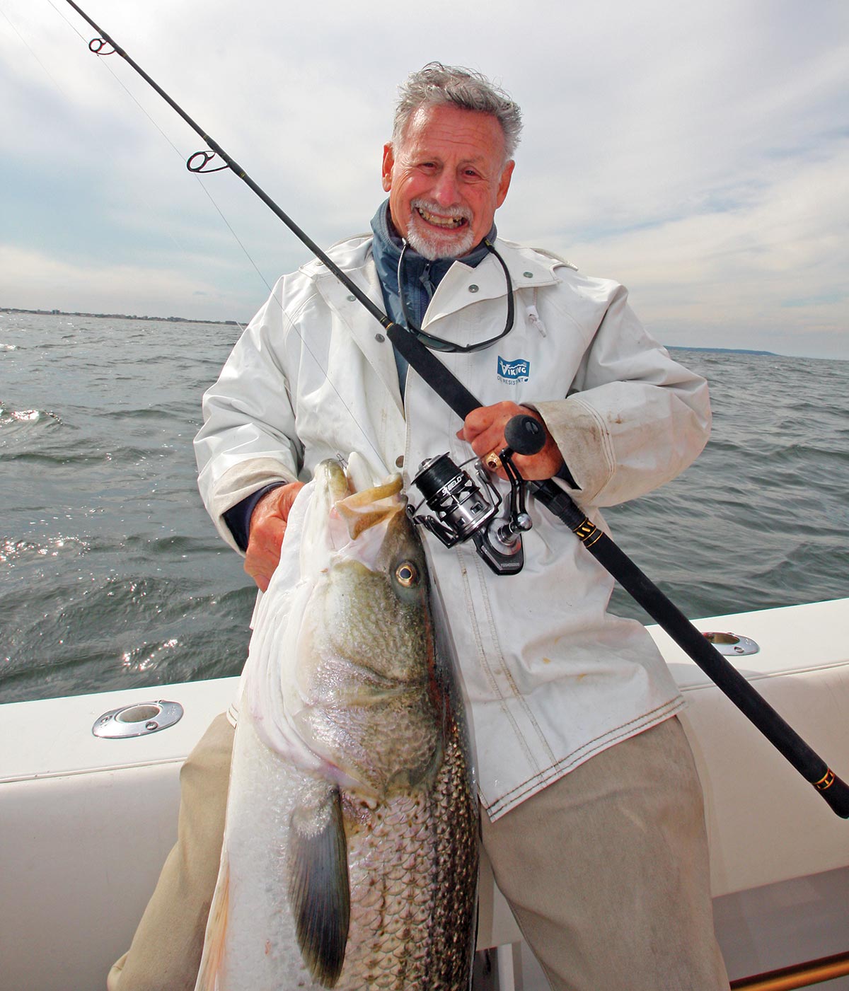 Capt. Al Ristori with his huge catch and a huge smile