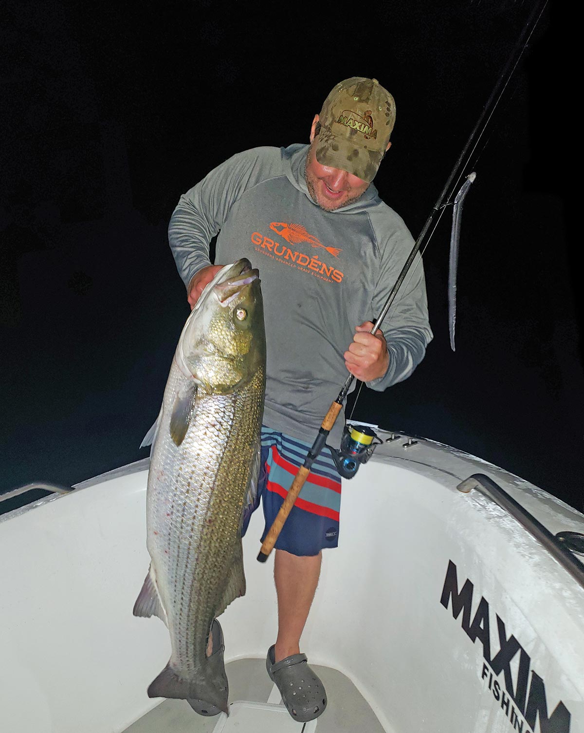 Light but powerful rods make a great choice for fishing 13-inch “rubber worms” on jigheads