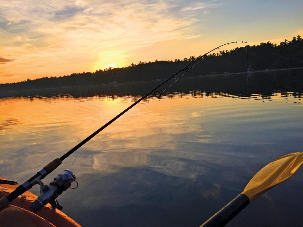 Early morning hours scene when fishing