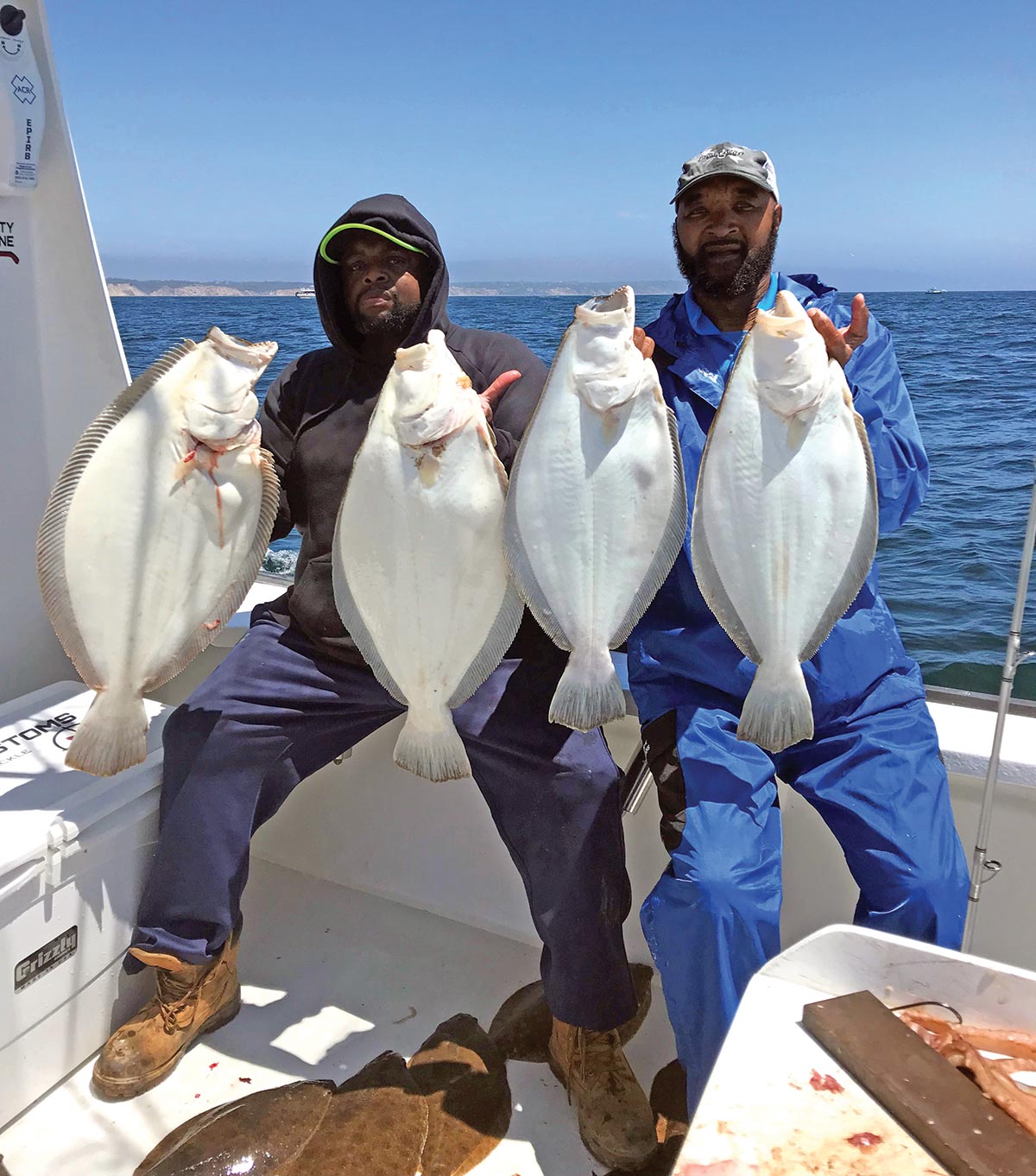  This pair of 8-plus and 10-plus-pound fluke were landed in the deep waters off the south side of Block Island.