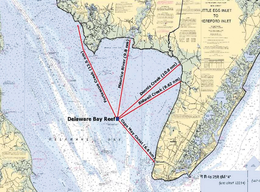 DELAWARE BAY REEF map