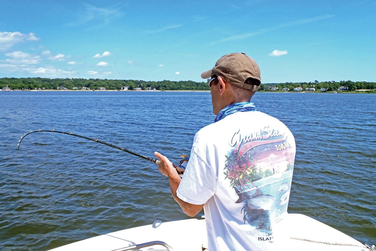 we use stout tackle to navigate fish in shallow water and around boulders, pilings, and moorings