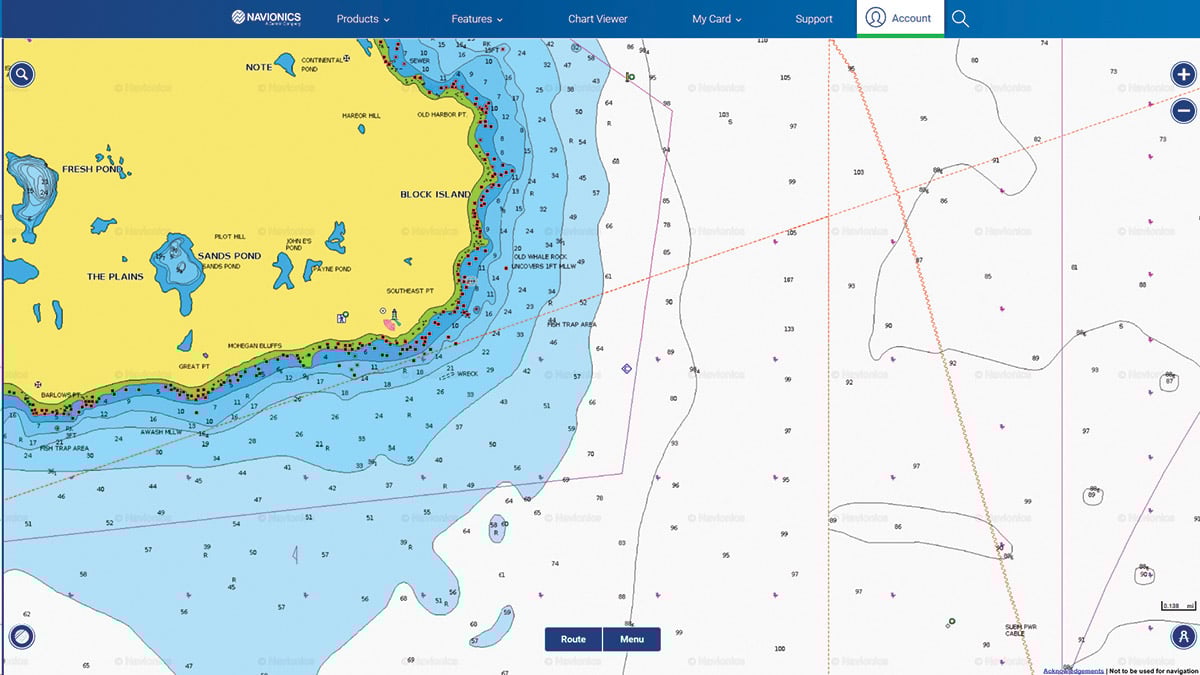 The Southeast Corner, block island map