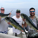 A large piece of flotsam produced some excellent mahi action for Ryan, Greg and Marc.