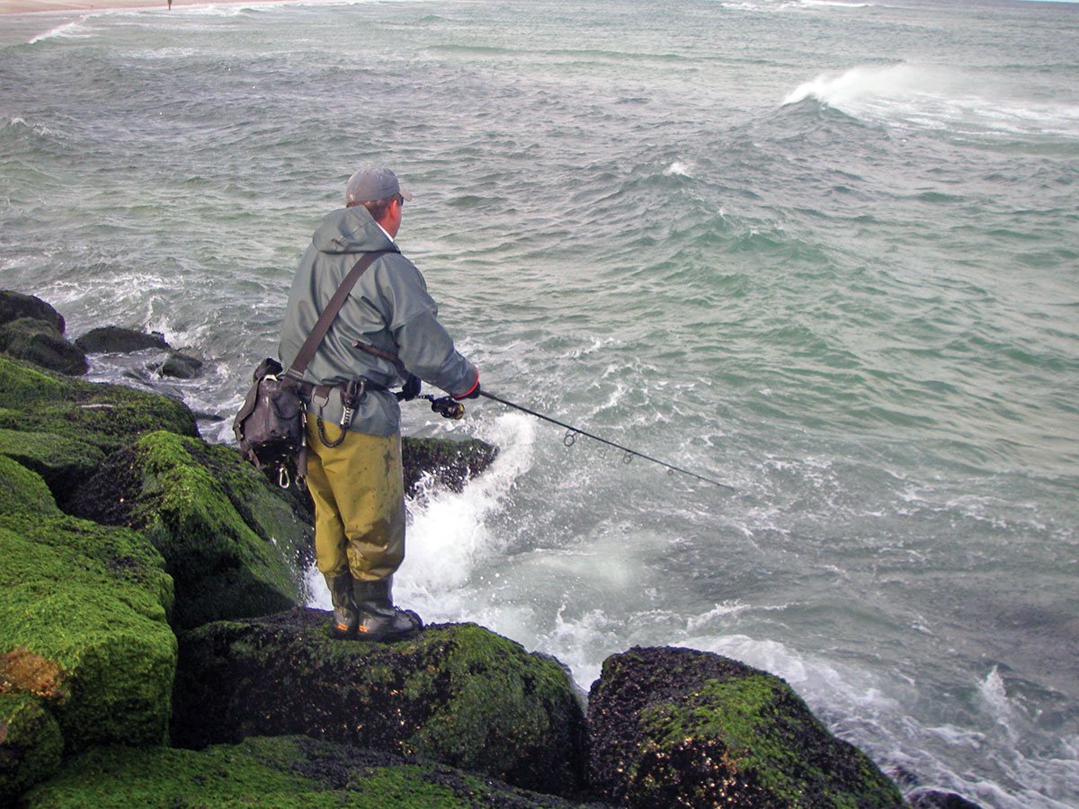 rod tip as close to the water