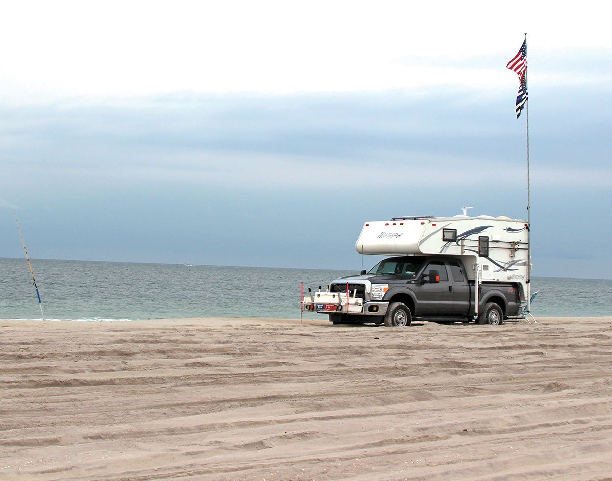 Pickup trucks with a slide-on camper