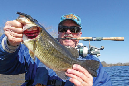 Eric Fieldstadt had this fat bass last winter from an East End lake.