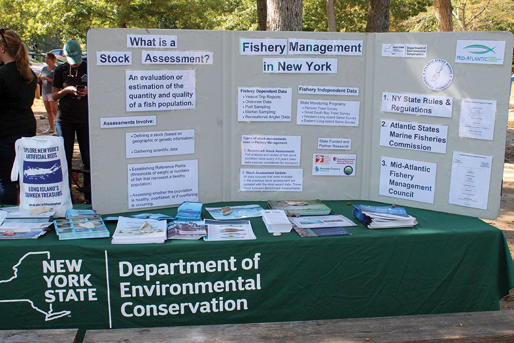 A wealth of information on fisheries management was provided through handouts and DEC staff.