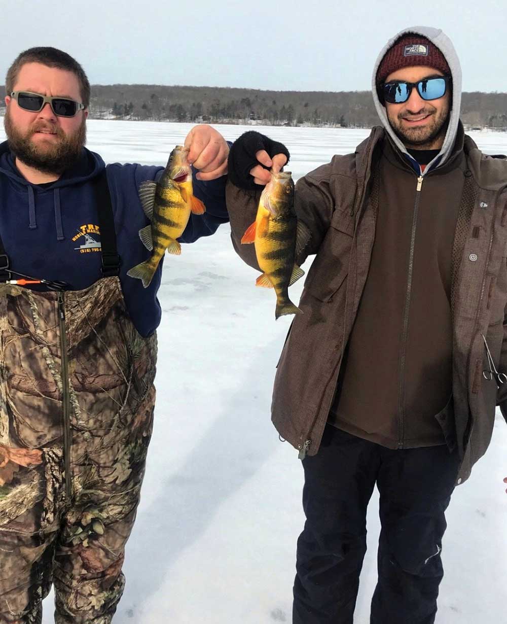 Panfish like yellow perch can provide fast paced action through the ice. 