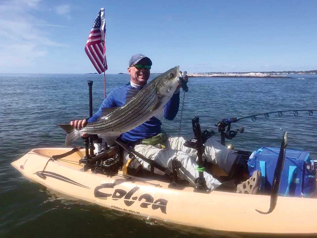 A slow-trolled eel along some gnarly, rocky structure was the key to this large bass landed by the author.