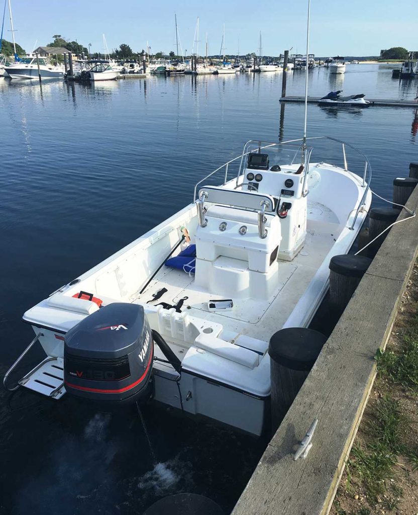 EW185cc with old Yamaha S130 V4 2-stroke