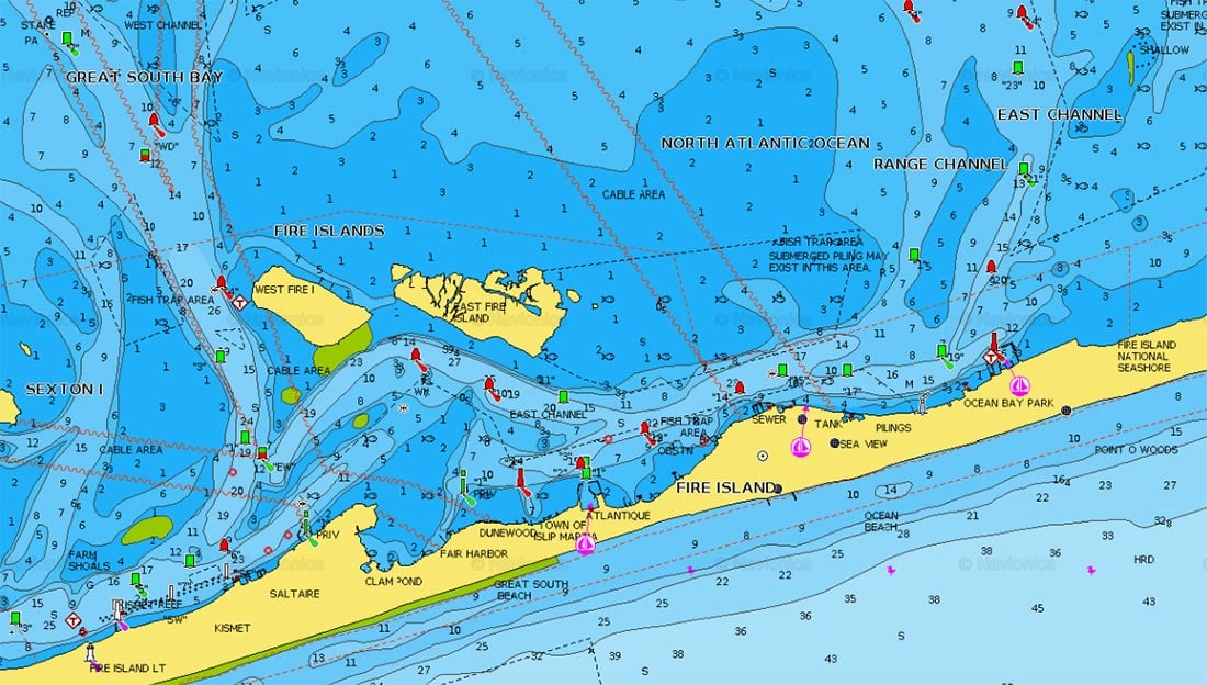 Chart courtesy of Navionics.