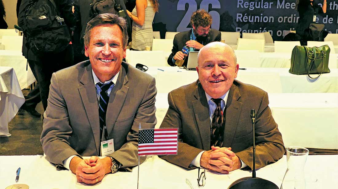 Drew Lawler and U.S. Delegate Ray Bogan of New Jersey 