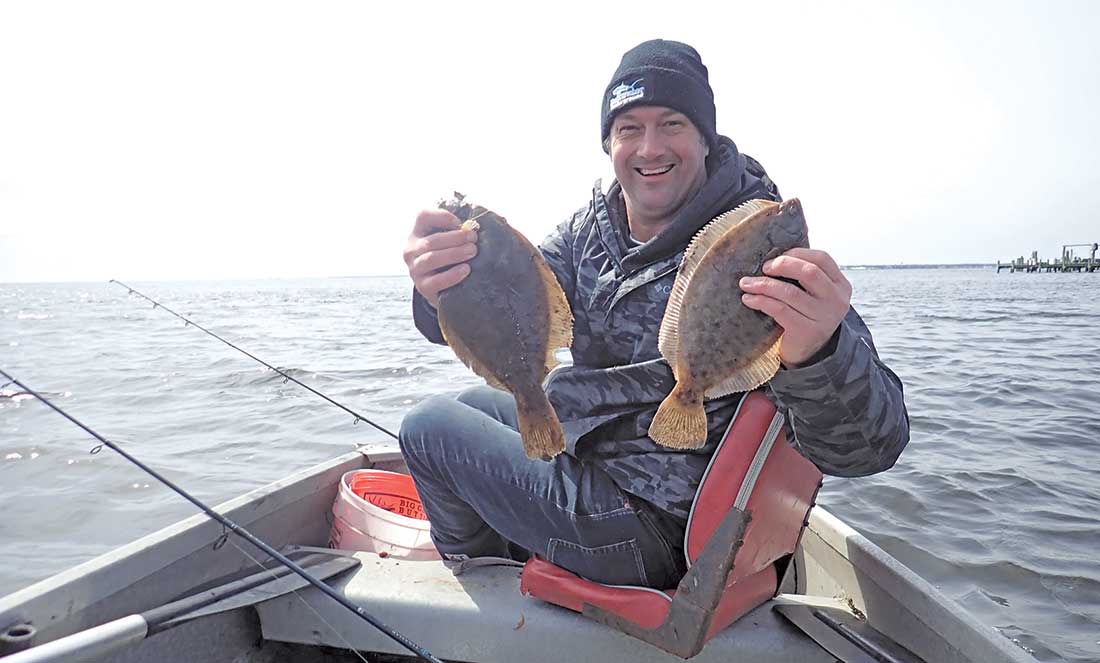 The author with his limit of tasty winter flounder