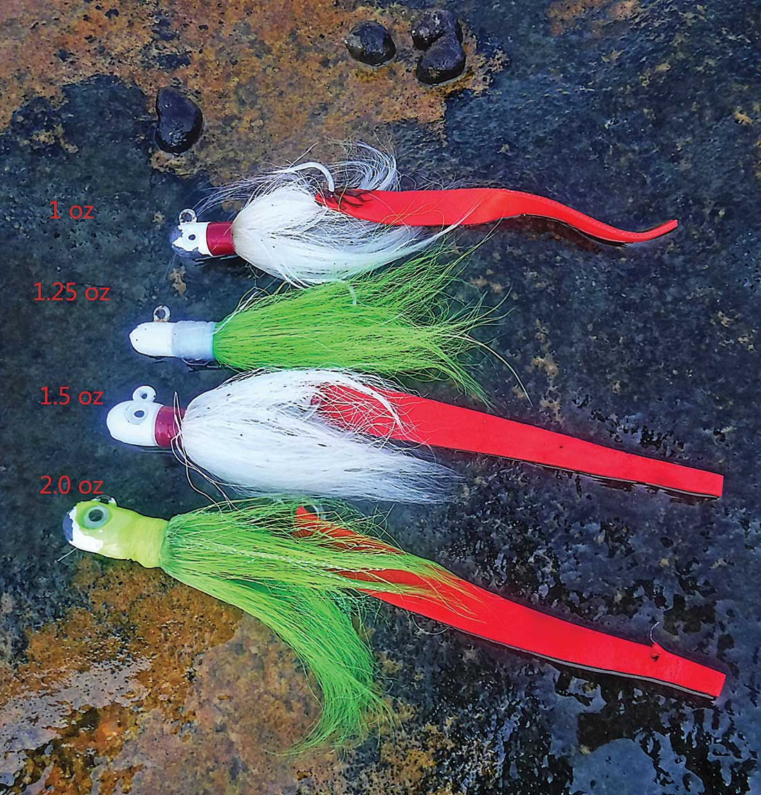 A good variety of bucktails