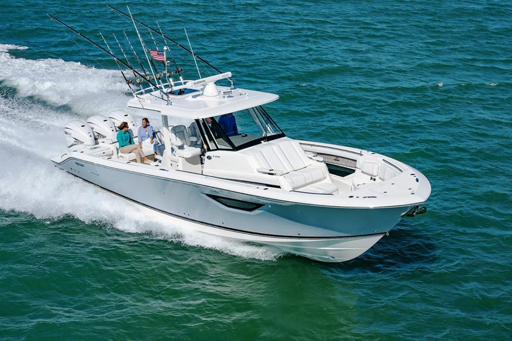 BOAT REVIEW Pursuit S378 Bow