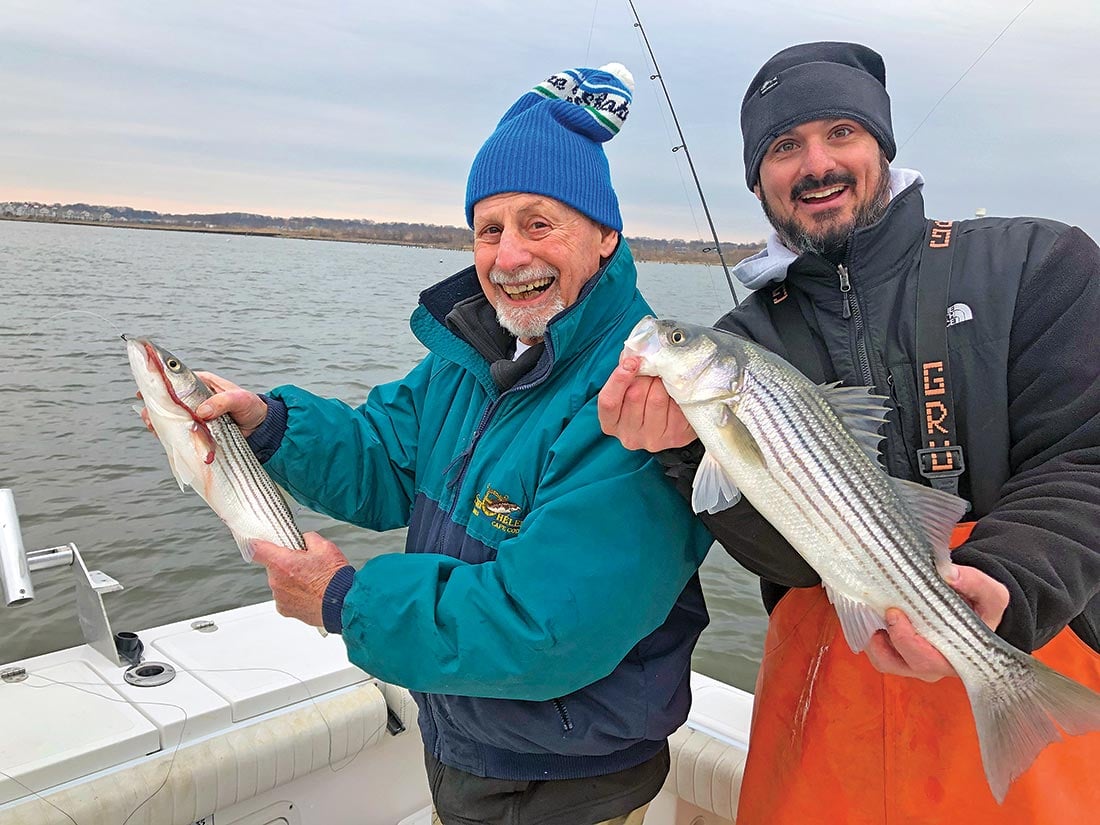 The author gets in on the spring worming on the Raritan Bay