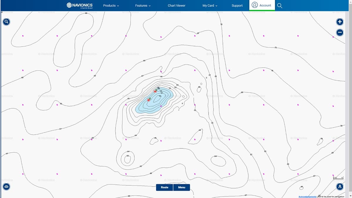 Chart courtesy of Navionics