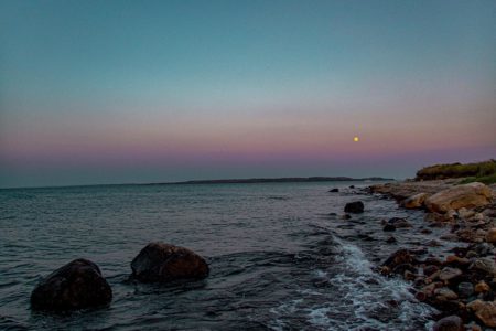 An aspect of surf fishing