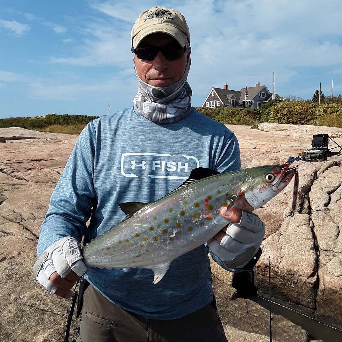 This angler holds a rare Spanish mackerel