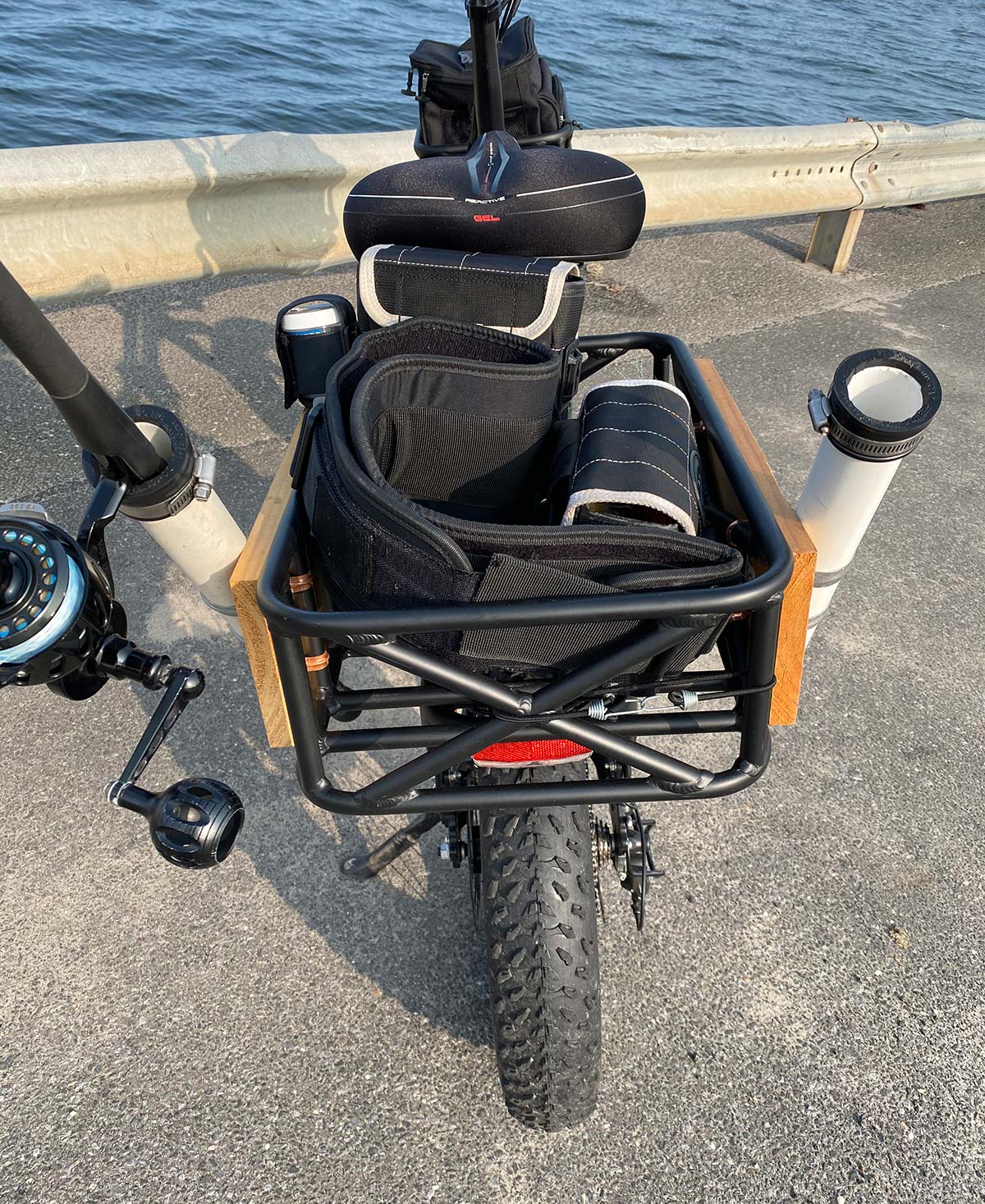 Using a bin on the back of your bike 