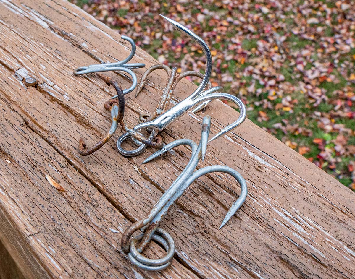 Saltwater Treble Hooks Large Size 4X Strong Triple Fishing Hooks