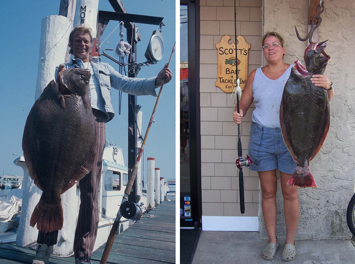 A giant I caught on a baby fluke white ice reel, pfluger president