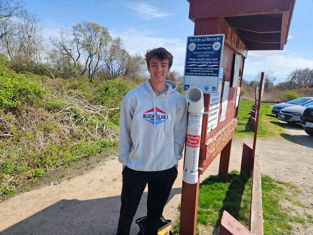 RI Student Builds Fishing Line Receptacle For Earth Day The Fisherman