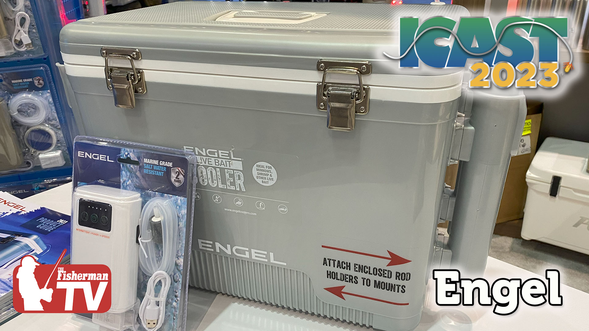 ICAST New Product Review- New from Engel Pro Series Live Bait Cooler - The  Fisherman